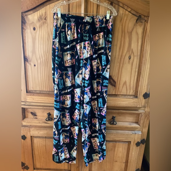 Men’s The Golden Girls Squad Goals black pink lounge pajama pants - size L - Picture 1 of 10